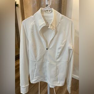 Danskin fitted White Zip-Up Jacket
